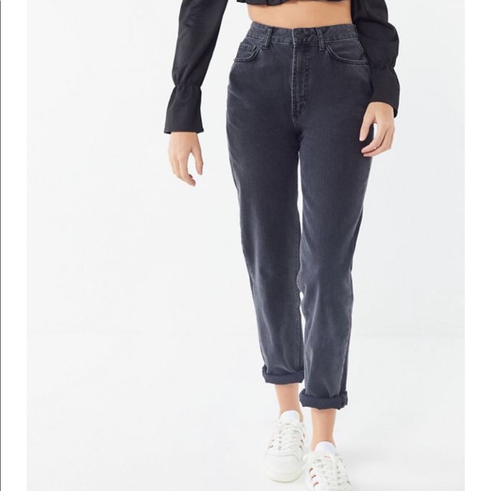 BDG High-Rise Mom Jean—Washed Black